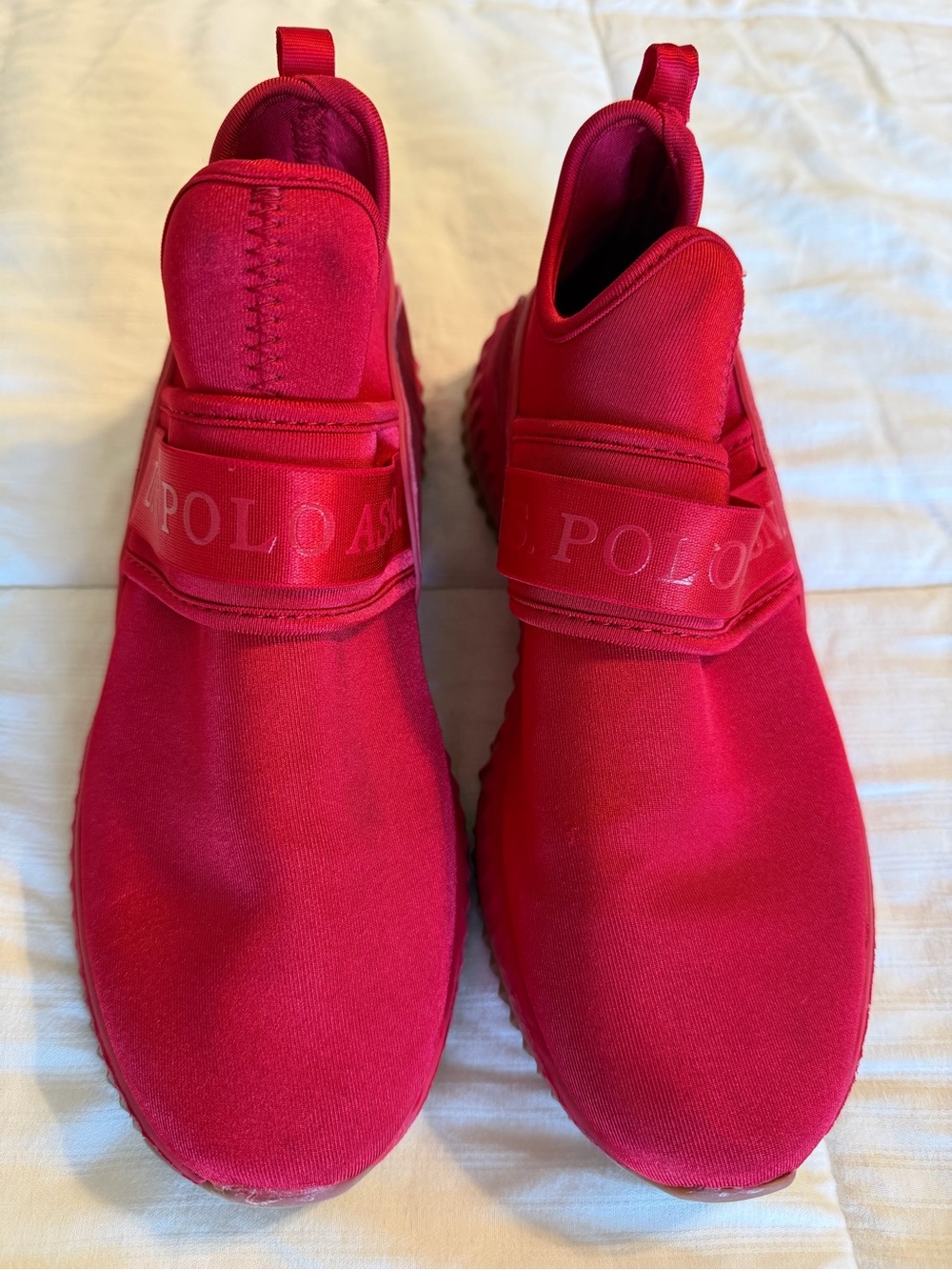 U.S. Polo Assn. Woman’s Red Slip-On Low Top Athletic Sneaker NW8006
